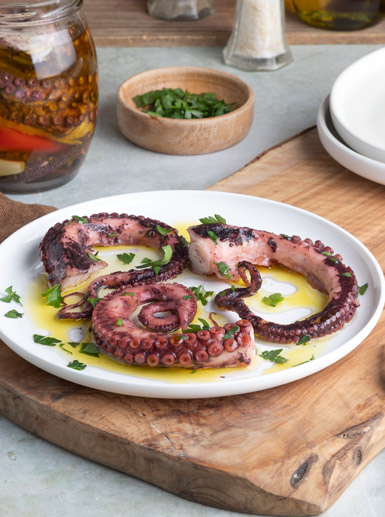 Greek marinated octopus in vinegar | Akis Petretzikis