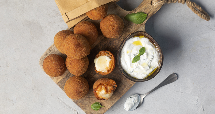 Arancini Tomato and mozzarella arancini | Akis Petretzikis