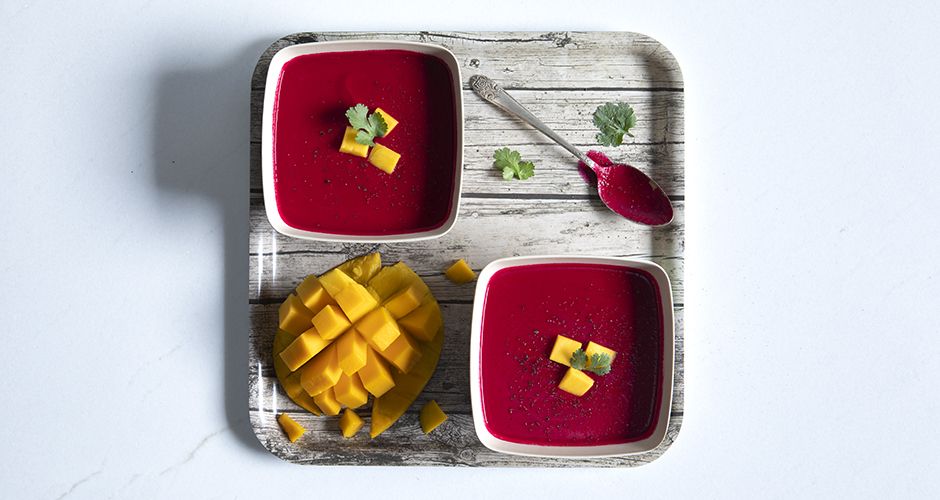 Beet and mango soup | Akis Petretzikis