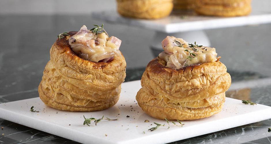 Ham and cheese vol au vents Akis Petretzikis